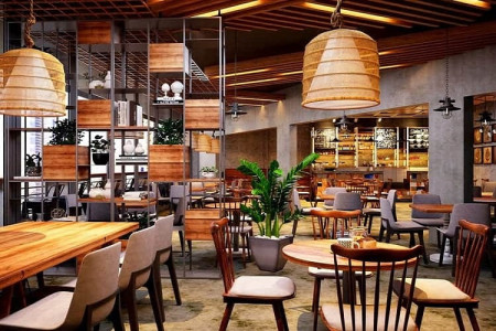 Thiết kế quán cafe trên sân thượng phong cách Rustic